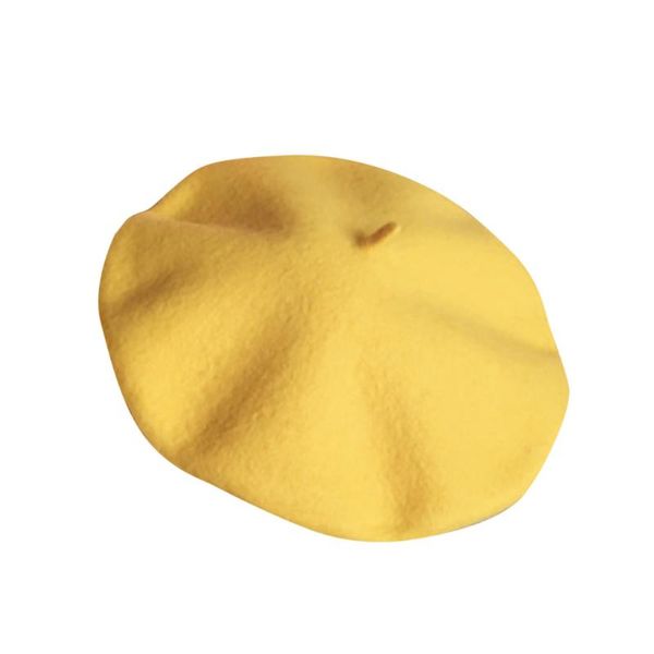 

caps & hats bambini ragazze berretto elasticizzato cappello retrÃ² lana pura testa sciarpa avvolgere cappelli moda sombrero kerstmis, Yellow