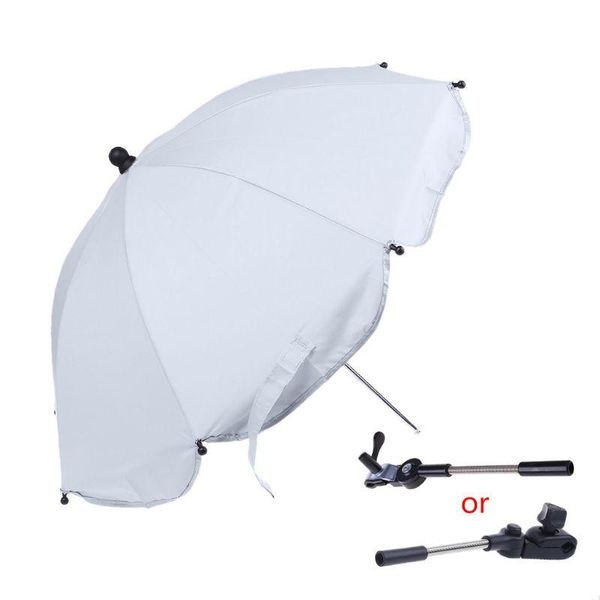 

stroller parts & accessories 1 set baby carriage parasol child umbrella silver plastic uv sun protection universal portable