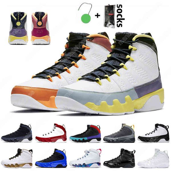 

fashion 9 9s basketball shoes for men change the world university gold blue gym red statue outdoor sports trainers sneakers