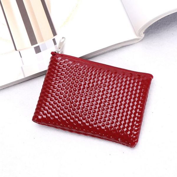 

2021 wallet coin purse women men key pouch keychain card holder small wallets, Red;black