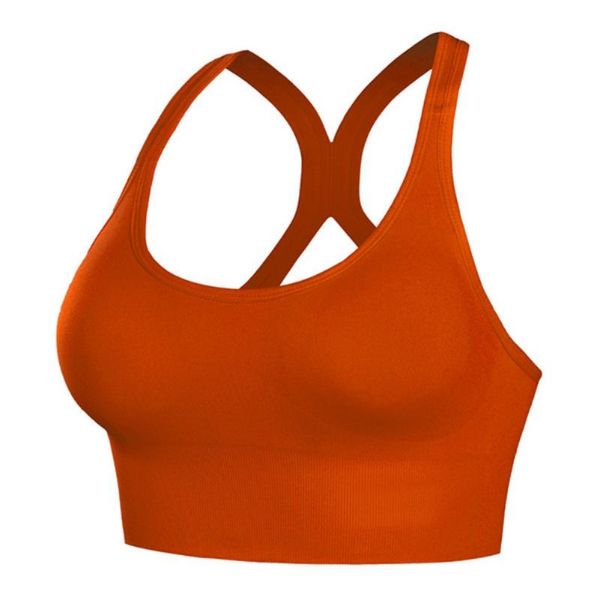 

yoga outfit adjustable gathered shockproof underwear back button sports bra vest