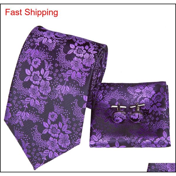 

hi-tie famous brand purple necktie tie for man silk fabric jacquard woven made in china ties hanky cu qylzak bdefashion, Black;blue