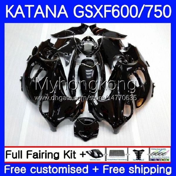 Kit de corpo para suzuki katana brilho preto gsxf750 gsxf 600 750 cc gsx600f 03 04 05 06 07 18NO.49 600cc gsx750f gsxf-750 gsxf600 750cc 2003 2004 2007 Fairings de OEM