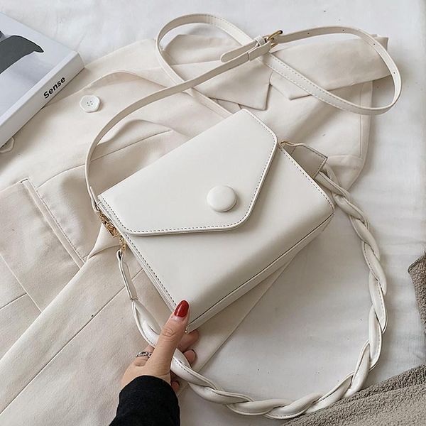 

shoulder bags solid color small pu leather crossbody for women 2021 summer cross body bag ladies handbags 2 straps