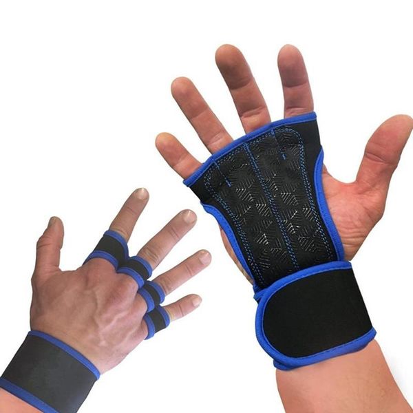 

wrist support sleeve semi finger gloves weightlifting fitness sports guards pad dumbbells gym riding, Black;red