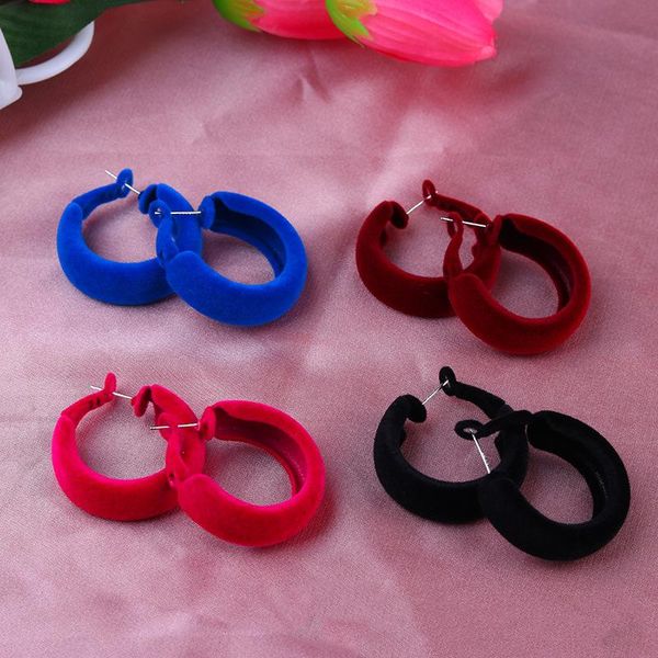 

hoop & huggie y2k 4 colors flannel wrap round earrings for women fashion 2022 jewelry small circle trendy ladies gifts, Golden;silver