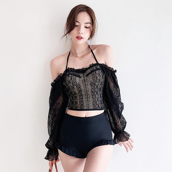 

may female beach 2021 2 piece swimsuit women tankini plus size sets summer 2021 ins push up slim print cotton sierra