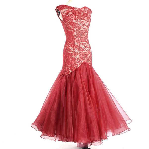 

stage wear ballroom waltz modern dance dress competition standard dancing clothes, Black;red