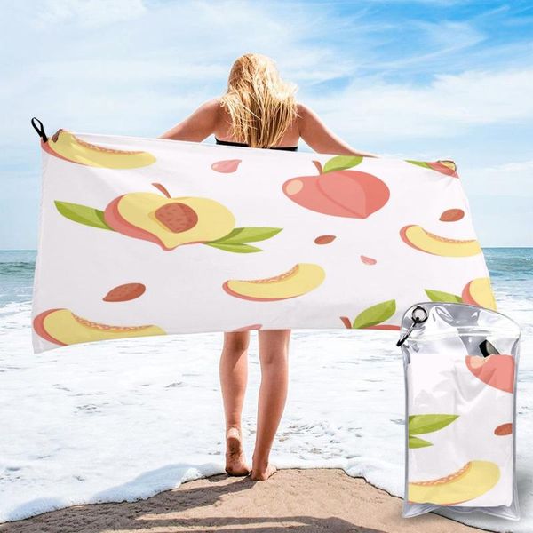 

towel bath pink peach quick dry large thin absorbent soft for home travel camping swimming beach sport