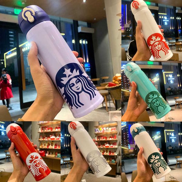 

luxury 500ml with box brand designer starbucks thermal insulation vacuum couples leather water bottle mugs coffee cups men women stainless