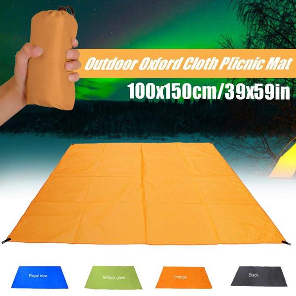 

outdoor pads 4 color waterproof beach blanket foldable camping picnic mat travel mini pocket pad moisture-proof