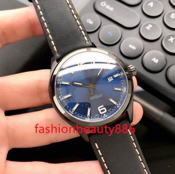 

i-101 montre de luxe mens watches 40/42/44mm mechanical movement fine steel case rubber strap luxury watch wristwatches, Slivery;brown