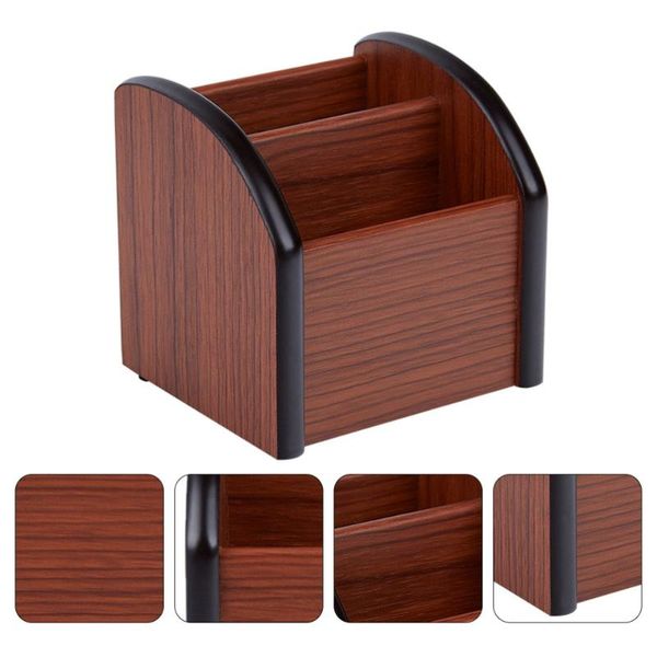 

waste bins 1pc creative pen holder storage box office supply wooden desktop