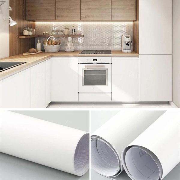 

wallpapers matte white contact paper peel and stick wallpaper waterproof self adhesive for countercabinet shelf home deco