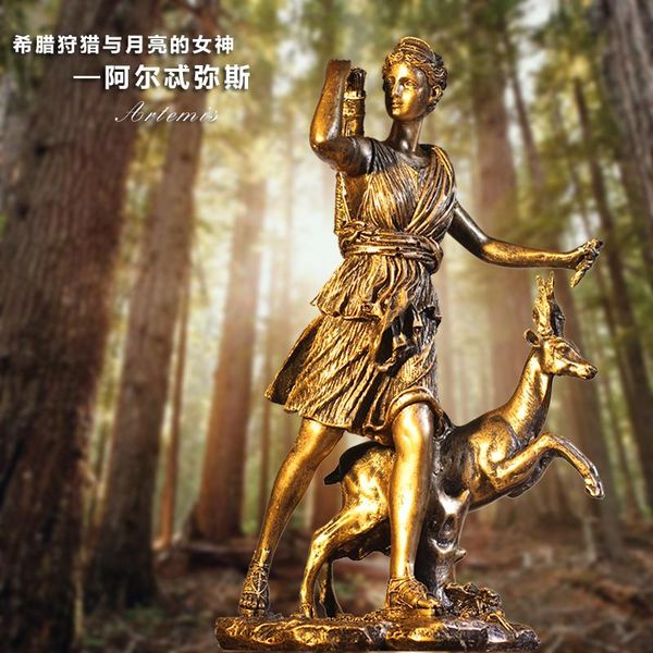 

wall clocks figure statue sculpted the moon goddess of hunting sculpture furnishing articles decorations lovers merry christmas home