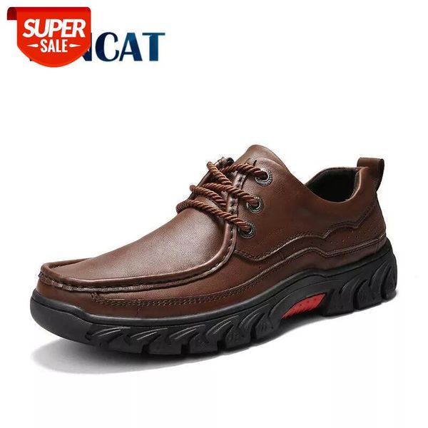 

new business men's shoes 100% genuine leather casual shoes fashion work shoes cow leather loafers plus size 38-48 #na9a