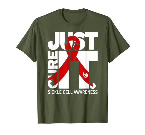 

just cure sickle cell awareness ribbon t-shirt, White;black