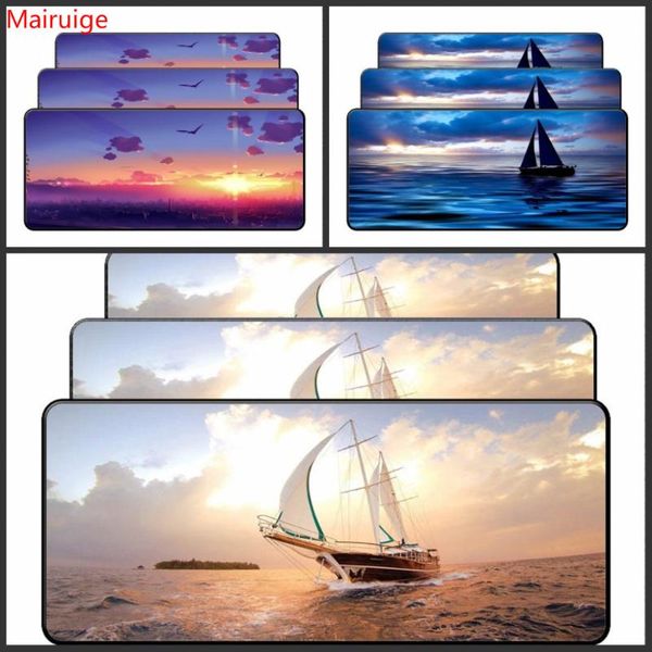 

mouse pads & wrist rests mairuige mousepad 900*400*3mm sea sailing pattern gaming pad gamers to lapdesk mats