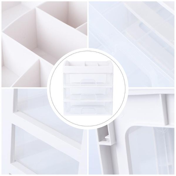 

1pc cosmetic 2 layer drawer organizer makeup container desksundry storage case