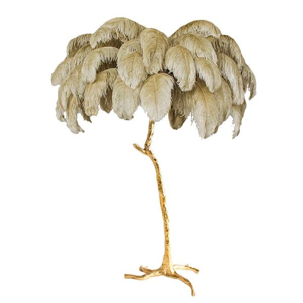 

nirdic luxury feather floor lamp living room decor led floor light stand light decorative standing lamp indoor bedroom lighting