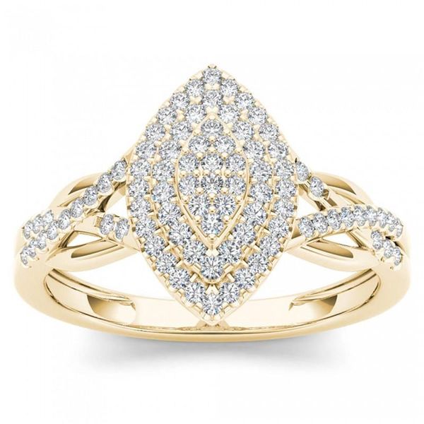 

wedding rings white zircon full stone engagement ring female luxury crystal geometric vintage gold color for women jewelry, Slivery;golden