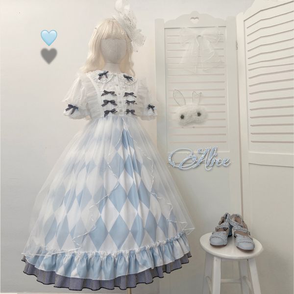 

luxury casual dresses dign alice lolita drs lovely girl soft cute sweet suspender jsk drs, Black;gray