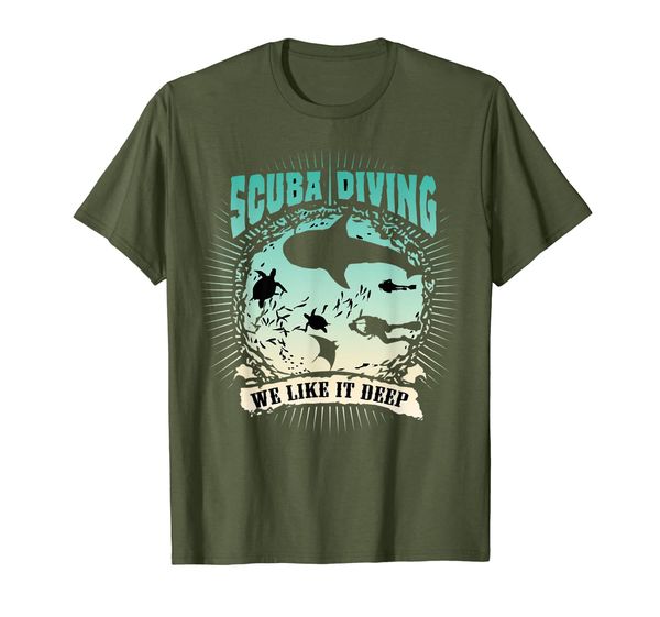 

Dive-Master T-Shirt for Scuba Divers we like it deep - gift, Mainly pictures