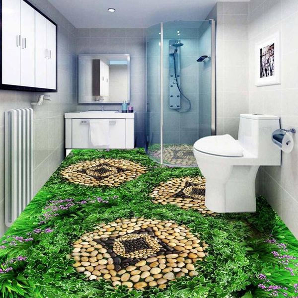 

wallpapers [self-adhesive] 3d pebbles in the lawn 1960 floor wallpaper mural wall print decal murals