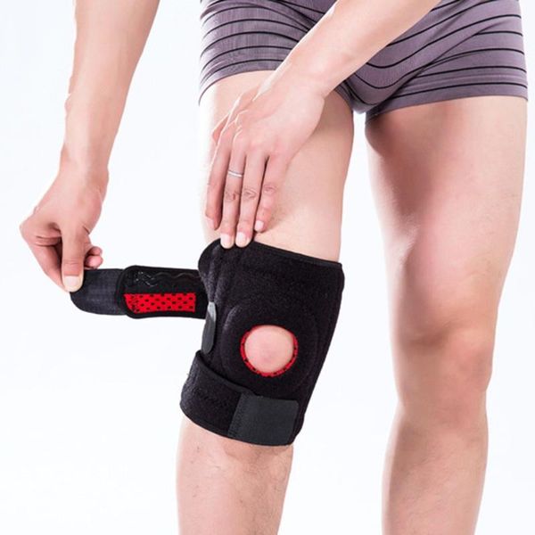 

elbow & knee pads breathable non-slip protector spring for tourists warm sports anti-collision leg, Black;gray