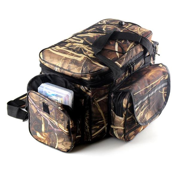 

fishing accessories large capacity tackle bag waterproof storage case outdoor travel hunting shoulder pack