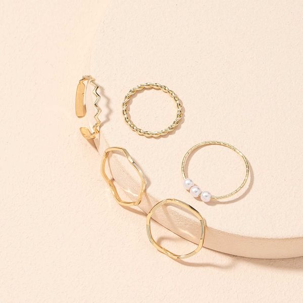 

japan and south korea ins net red trend new simple fashion plain set women's adjustable joint ring, Silver
