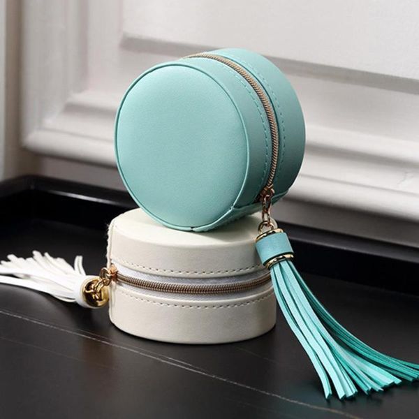 

jewelry pouches, bags flannel smooth safekeeping box wear resistant cylinder bedroom, Pink;blue
