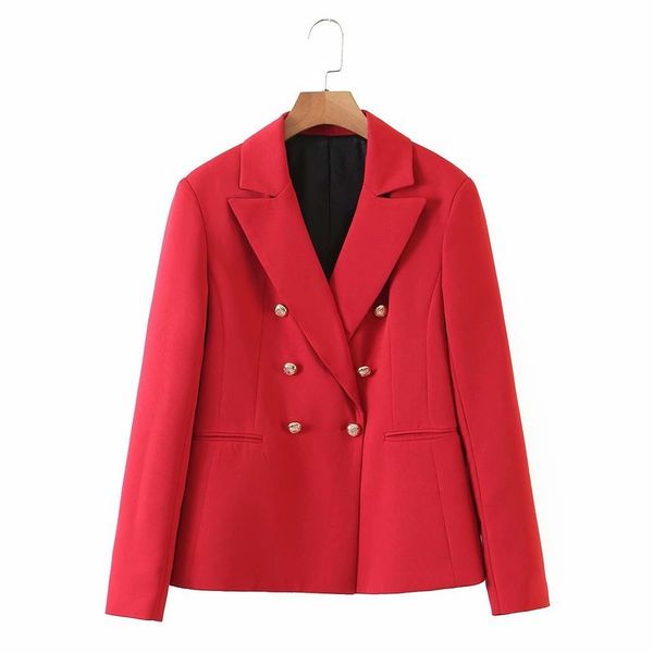

women's jackets autumn xl-3305 europe and the states united women's clothing double breasted red woman's suit 5n1e, Black;brown