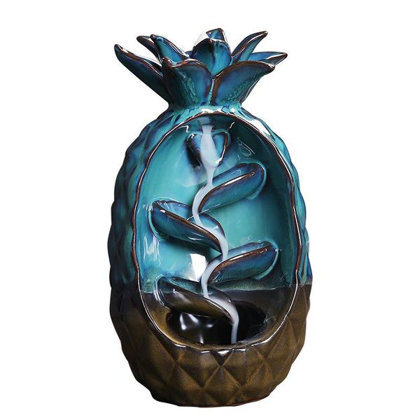 

fragrance lamps 1pc waterflow incense holder ceramic smoke fountain calming burner zen garden living room gift items for home decoration