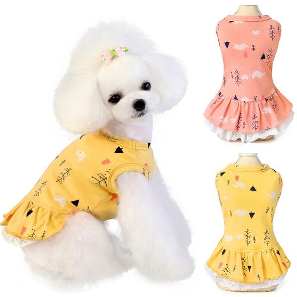 

dog apparel s-xxl summer cotton cute pet cooling skirt clothes small large teddy cat clothing