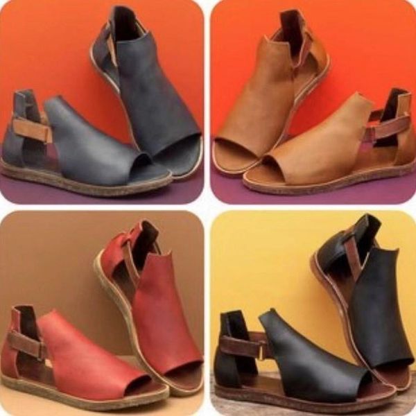 

woman sandals wedge heels chunky shoes women flat sandals ladies women's shoes gladiator female sandalias mujer, Black