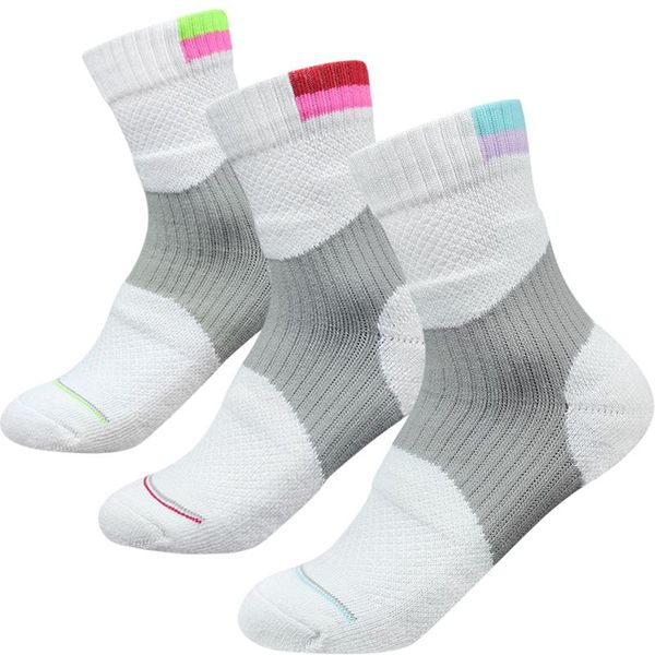 

sports socks 3pair/lot professional badminton for woman towel bottom thickening deodorization 100% cotton tennis sock l2004lqb, Black