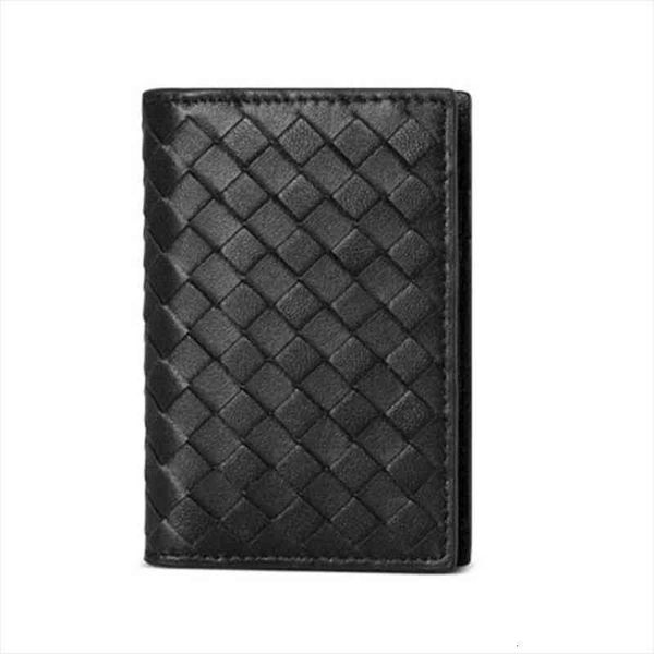 

sheepskin genuine leather wallet ultra thin fold purse for men and women multi card hold small female, Red;black