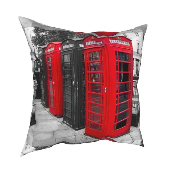 

cushion/decorative pillow london red phone boxes case british uk vintage cushion cover decorative throw for car 45x45cm