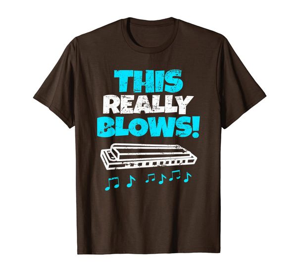 

Funny Musician Gift This Really Blows Harmonica T-Shirt, Mainly pictures
