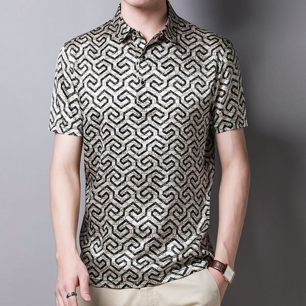 

luxury t-shirts mulberry short sleeve t-shirt loose thin middle-aged and elderly t-shirt 2021 summer men's 92.5% mulberry silk, Black