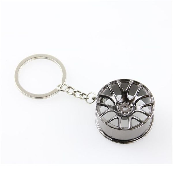 

wheel rim model keychain car key chain llaveros hombre creative hub design metal key ring cool chic gifts jllfxw