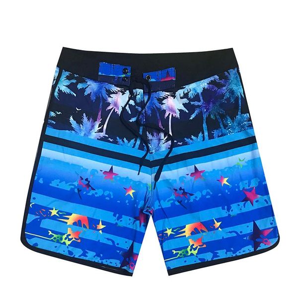 

men's swimwear selling four - side elastic fast dry horizontal strip spring surfing printed beach pants men's fitness flower shor