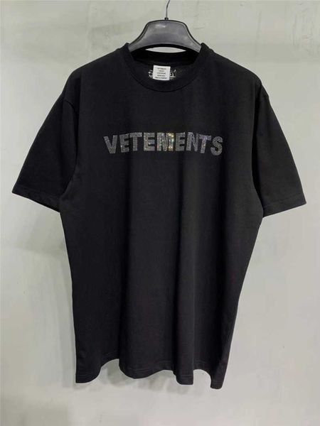 

mens designer t shirt new vetements t-shirt men women 1:1 purple white letter print tee oversize vtm hip-hop x0708 x7iv, White;black