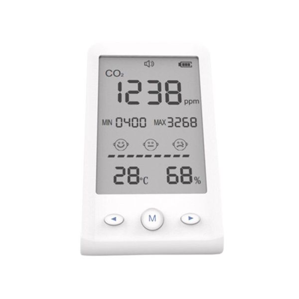 

smart home control co2 monitor, carbon dioxide detector, air quality temperature and relative humidity meter for office,