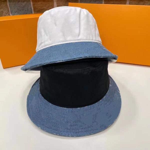 

2022 designer bucket street hats caps for women fashion ladies bonnet beanie men sports fitted sun casquettes fisherman buckets ball cap 4 s, Blue;gray