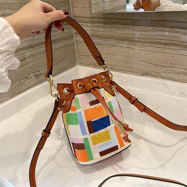 

multicolor shopping bag embroidered canvas handbags baguette handbag shoulder bag fashion crossbody bag purses