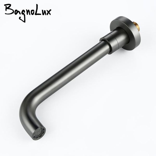 

bagnolux black brushed polished chrome stainless steel rose gold brass round bathtub spout basin bathroom faucet