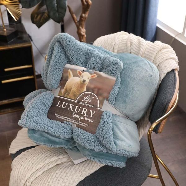 

blankets fleece soft bedding plaid sherpa children's bedspread quilt thickened warm cashmere blanket
