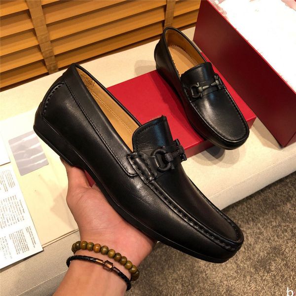 

luxury men loafers exquisite leather shoes for man business dress shoes elegant shoes fashion men's flats big size zapatos de hombre, Black